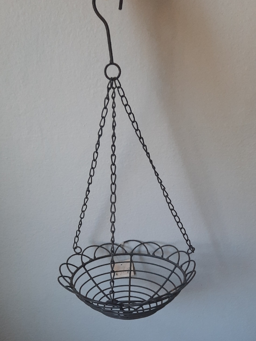 Hanging Wire Basket Planter Black Metal Fruit Vegetable Hanging Kitchen Plants